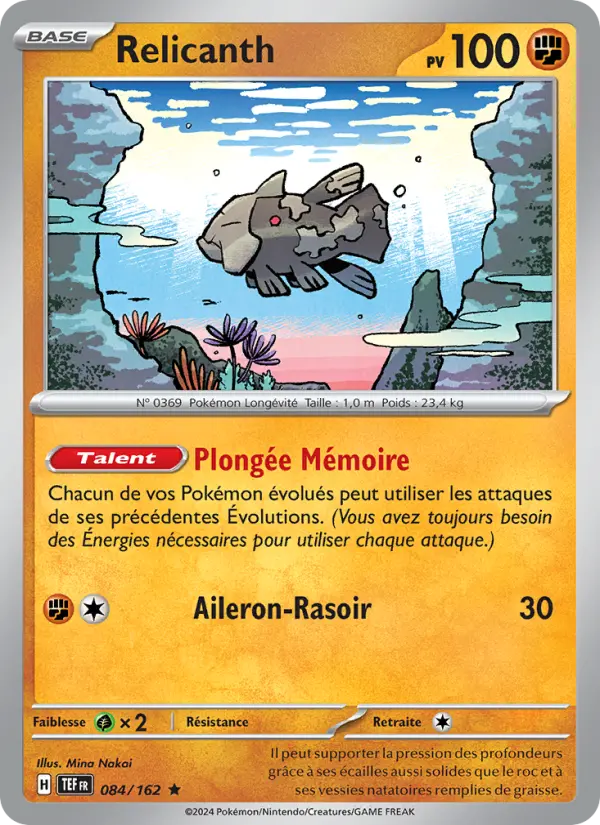 Relicanth — carte 084 de l’extension Forces Temporelles