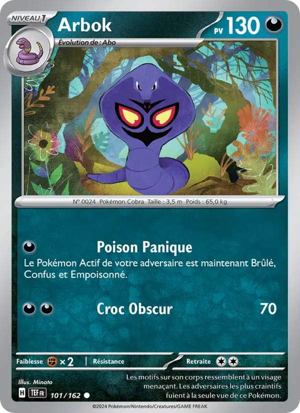 Arbok — carte 101 de l’extension Forces Temporelles