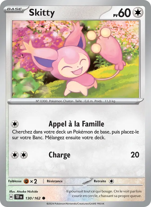 Skitty — carte 130 de l’extension Forces Temporelles