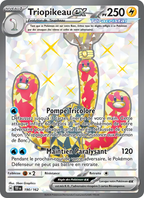Triopikeau-ex — carte 190 de l’extension Forces Temporelles
