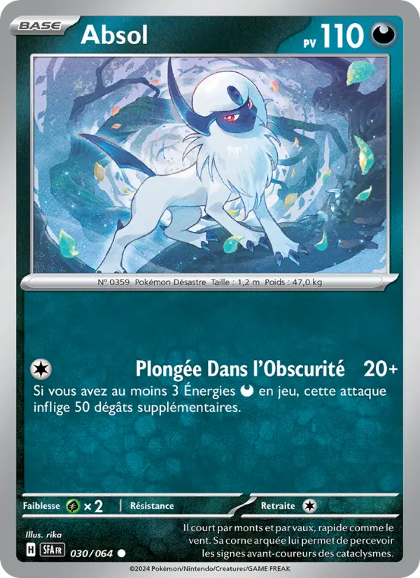Absol — carte 030 de l’extension Fable Nébuleuse