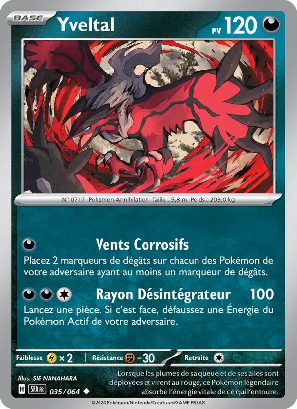 Yveltal — carte 035 de l’extension Fable Nébuleuse