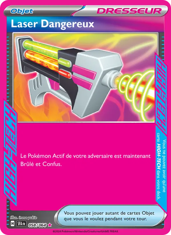 Laser Dangereux — carte 058 de l’extension Fable Nébuleuse