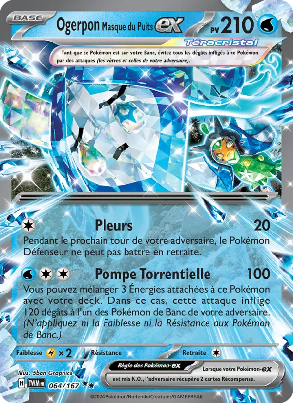 Ogerpon Masque du Puits-ex — carte 064 de l’extension Mascarade Crépusculaire