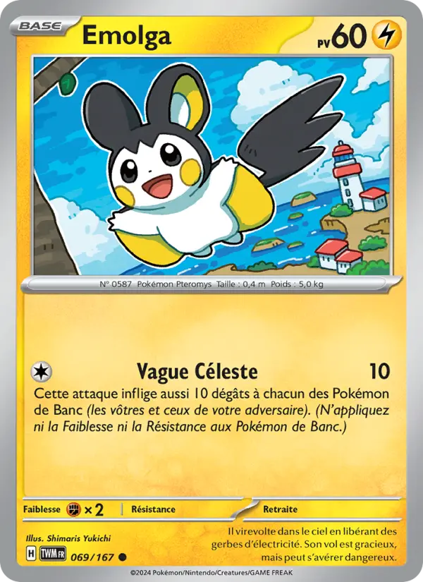 Emolga — carte 069 de l’extension Mascarade Crépusculaire