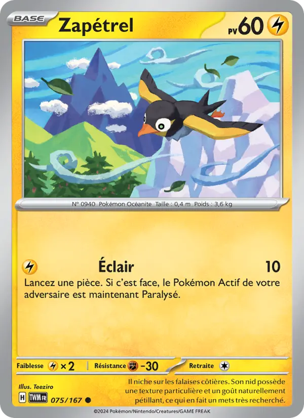 Zapétrel — carte 075 de l’extension Mascarade Crépusculaire