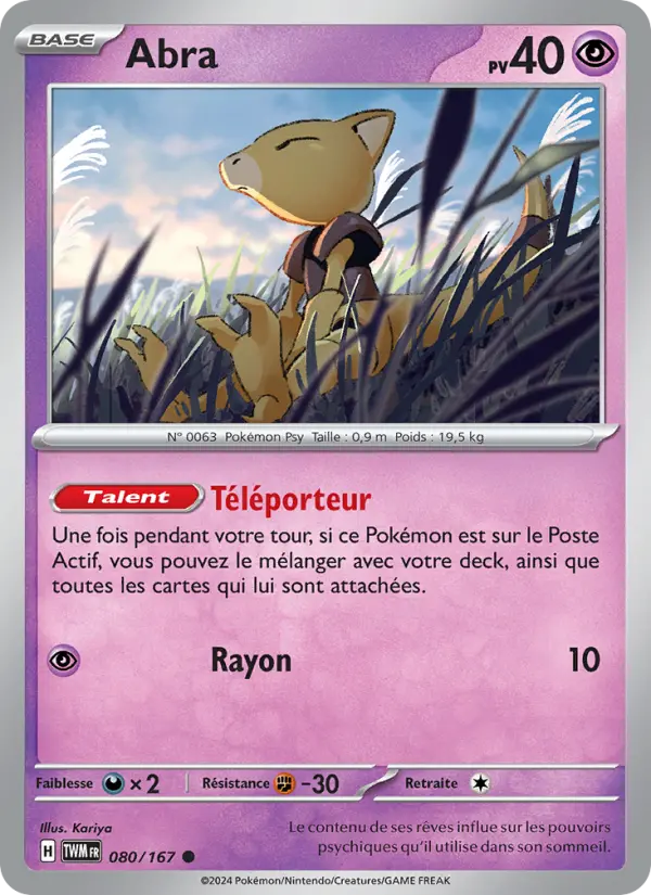 Abra — carte 080 de l’extension Mascarade Crépusculaire