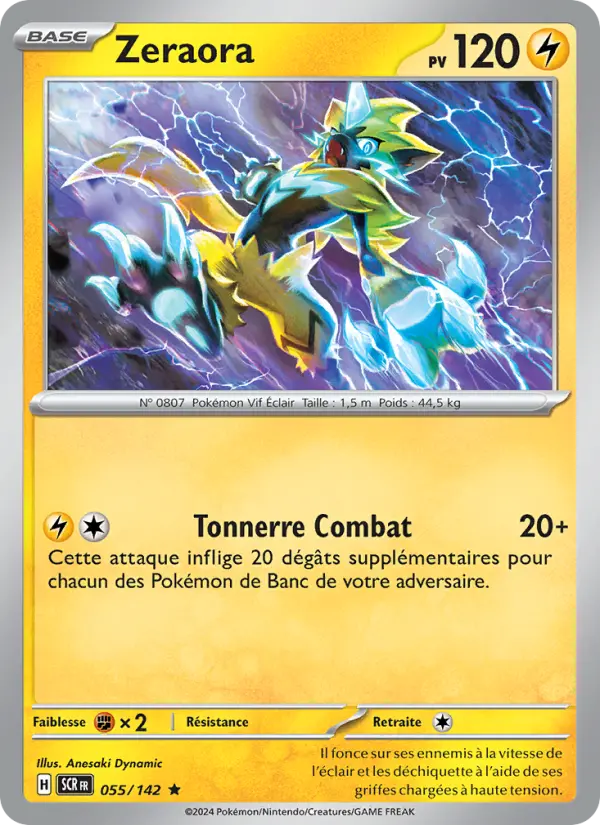 Zeraora — carte 055 de l’extension Couronne Stellaire