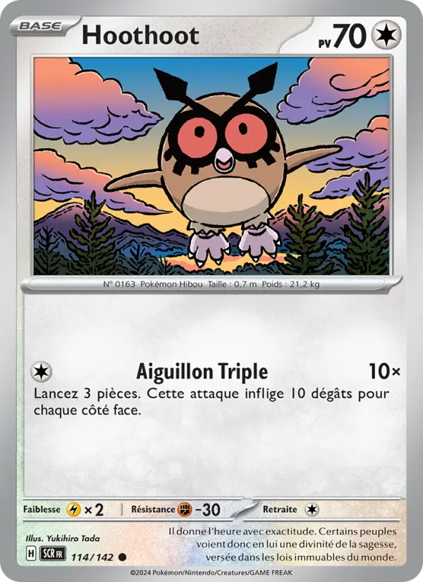 Hoothoot — carte 114 de l’extension Couronne Stellaire