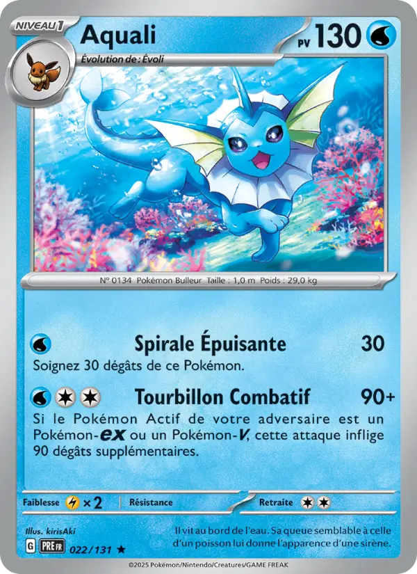 Aquali — carte 022 de l’extension Évolutions Prismatiques