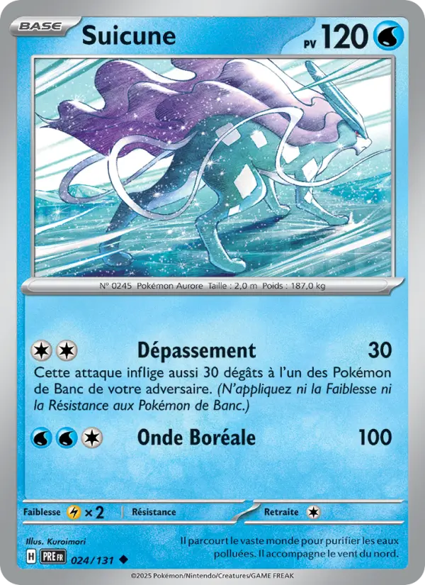 Suicune — carte 024 de l’extension Évolutions Prismatiques