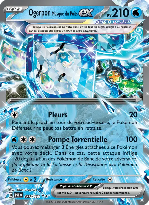 Ogerpon Masque du Puits-ex — carte 027 de l’extension Évolutions Prismatiques