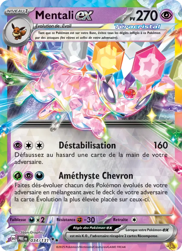 Mentali-ex — carte 034 de l’extension Évolutions Prismatiques