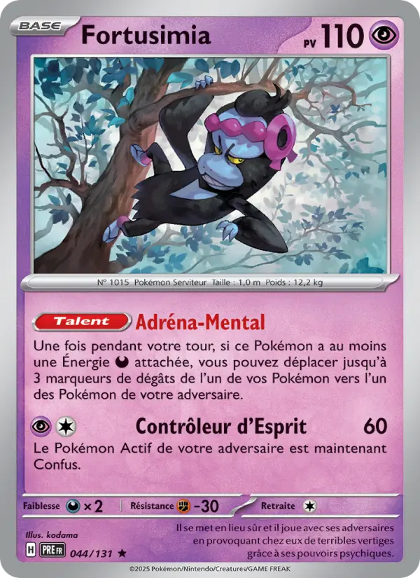 Fortusimia — carte 044 de l’extension Évolutions Prismatiques