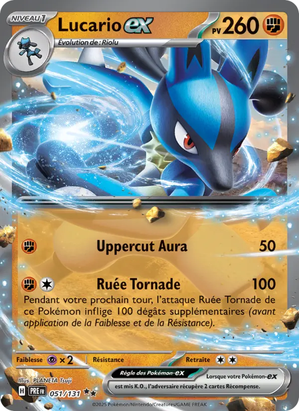 Lucario-ex — carte 051 de l’extension Évolutions Prismatiques