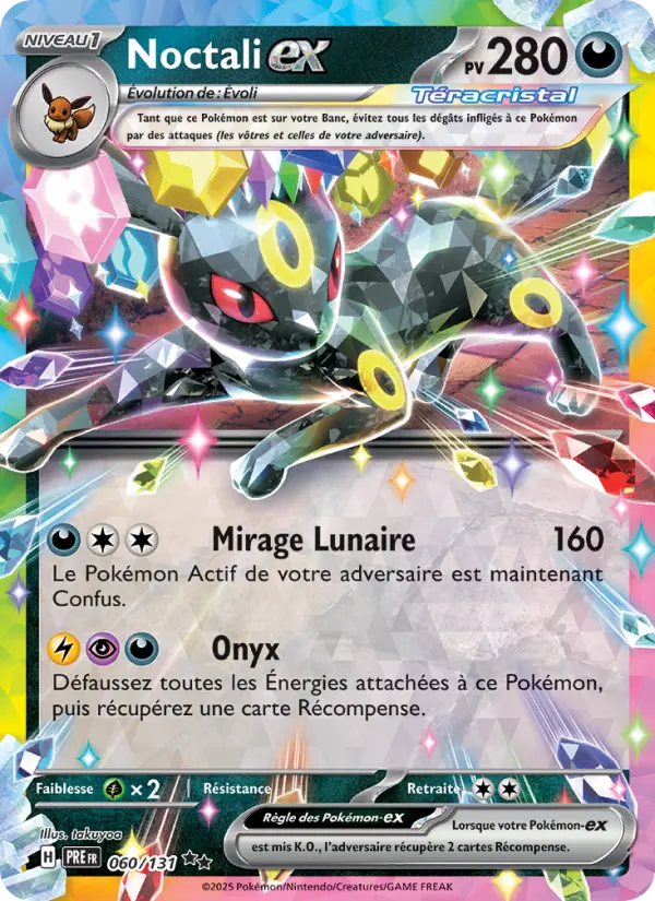 Noctali-ex — carte 060 de l’extension Évolutions Prismatiques