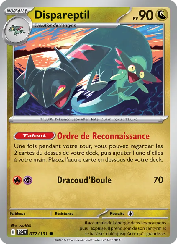 Dispareptil — carte 072 de l’extension Évolutions Prismatiques