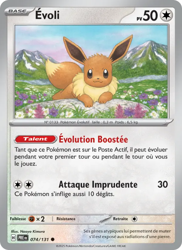Évoli — carte 074 de l’extension Évolutions Prismatiques