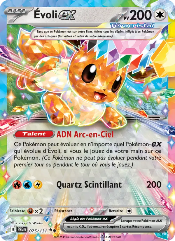 Évoli-ex — carte 075 de l’extension Évolutions Prismatiques