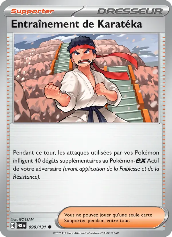 Entraînement de Karatéka — carte 098 de l’extension Évolutions Prismatiques