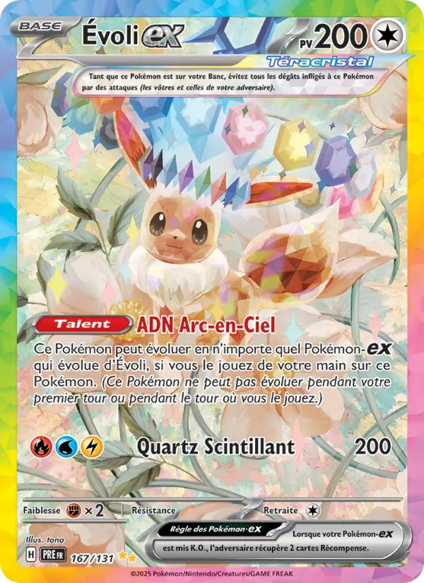 Évoli-ex — carte 167 de l’extension Évolutions Prismatiques