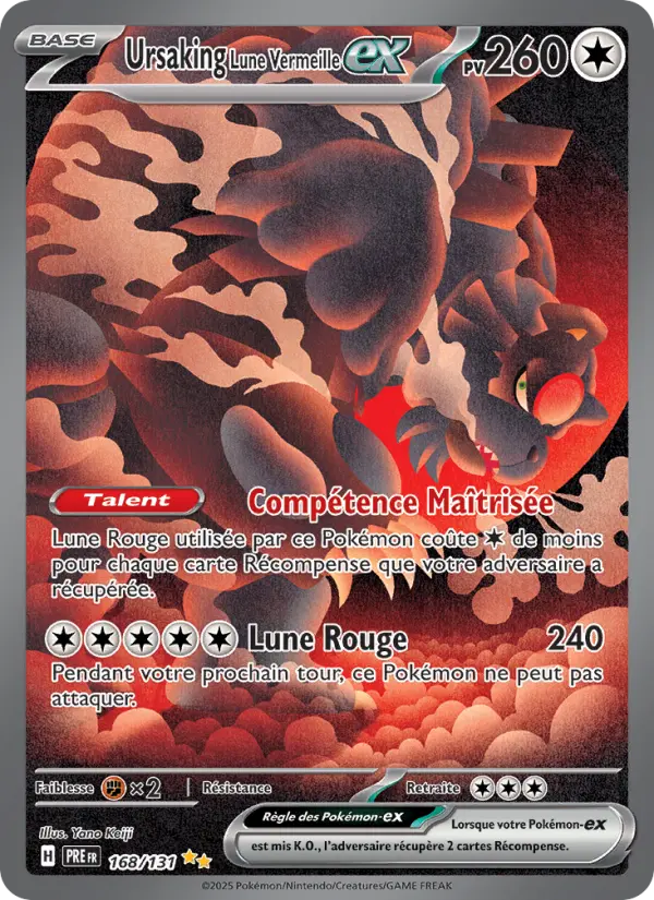 Ursaking Lune Vermeille-ex — carte 168 de l’extension Évolutions Prismatiques
