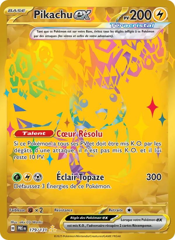Pikachu-ex — carte 179 de l’extension Évolutions Prismatiques
