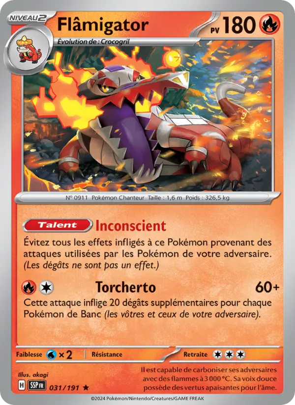 Flâmigator — carte 031 de l’extension Étincelles Déferlantes