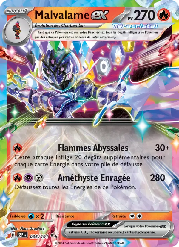 Malvalame-ex — carte 036 de l’extension Étincelles Déferlantes