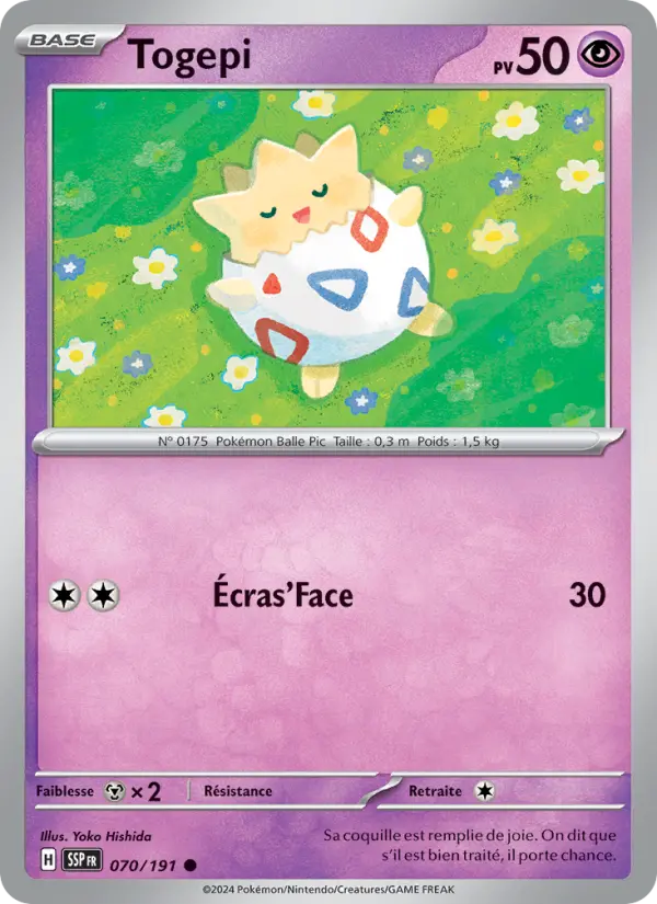 Togepi — carte 070 de l’extension Étincelles Déferlantes