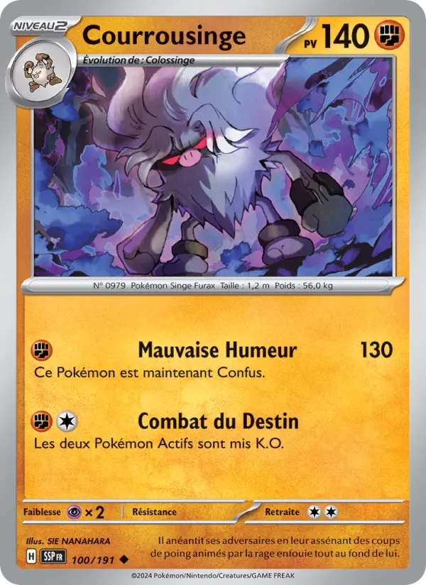Courrousinge — carte 100 de l’extension Étincelles Déferlantes