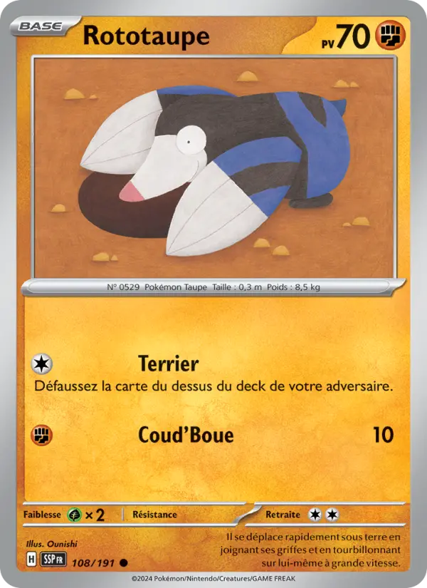 Rototaupe — carte 108 de l’extension Étincelles Déferlantes