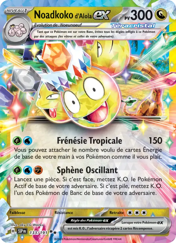 Noadkoko d'Alola-ex — carte 133 de l’extension Étincelles Déferlantes