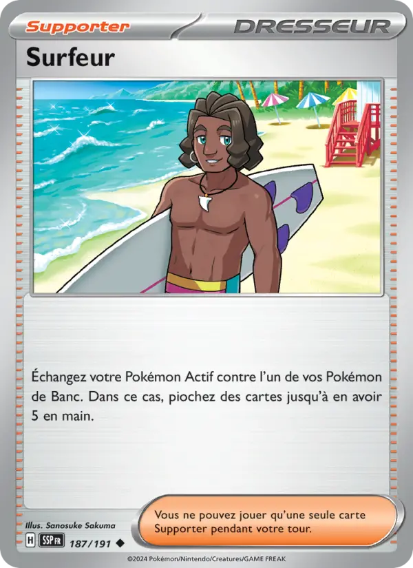 Surfeur — carte 187 de l’extension Étincelles Déferlantes