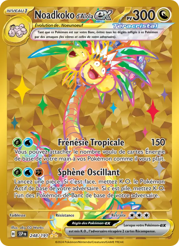 Noadkoko d'Alola-ex — carte 248 de l’extension Étincelles Déferlantes