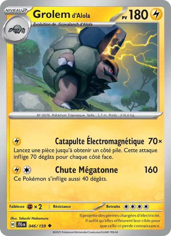 Grolem d'Alola — carte 046 de l’extension Aventures Ensemble
