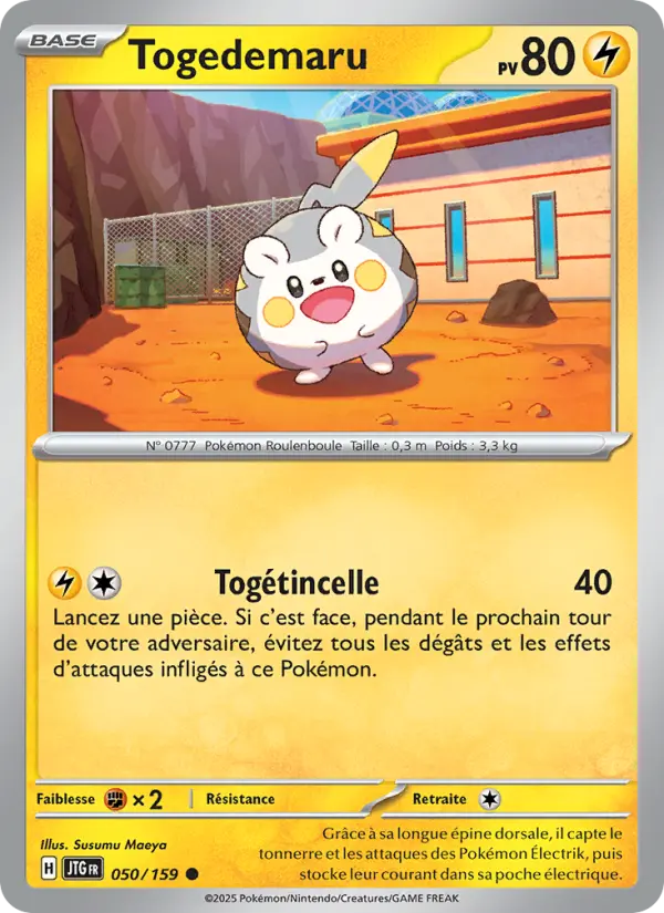 Togedemaru — carte 050 de l’extension Aventures Ensemble