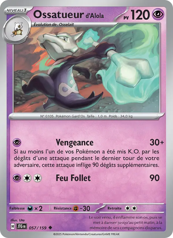 Ossatueur d'Alola — carte 057 de l’extension Aventures Ensemble