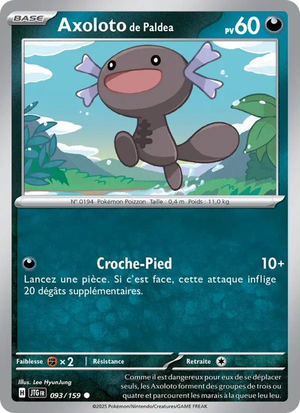 Axoloto de Paldea — carte 093 de l’extension Aventures Ensemble