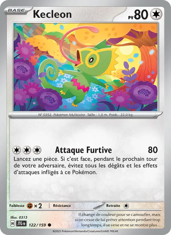 Kecleon — carte 122 de l’extension Aventures Ensemble