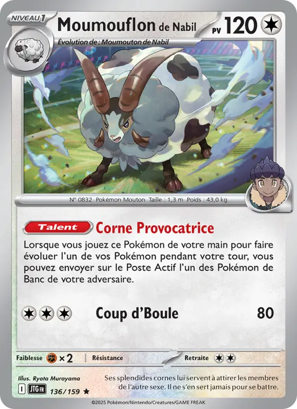 Moumouflon de Nabil — carte 136 de l’extension Aventures Ensemble