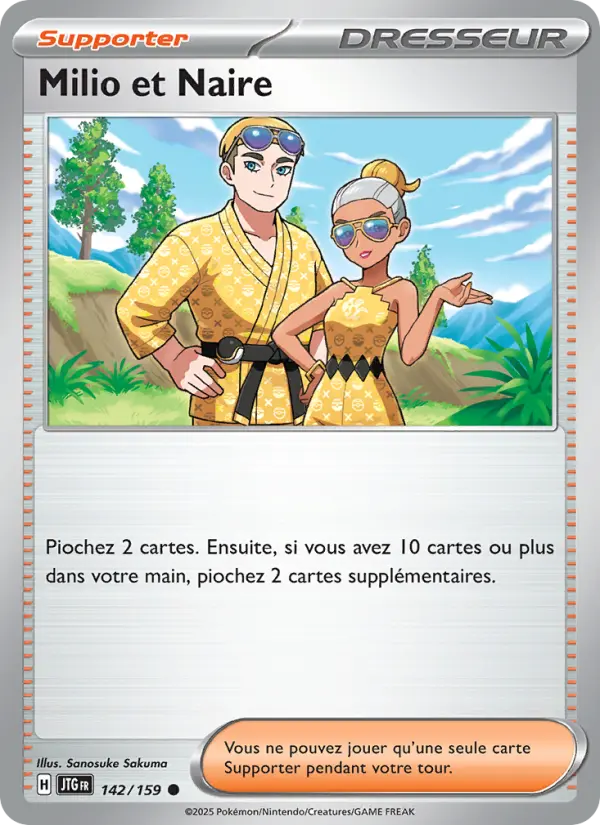 Milio et Naire — carte 142 de l’extension Aventures Ensemble