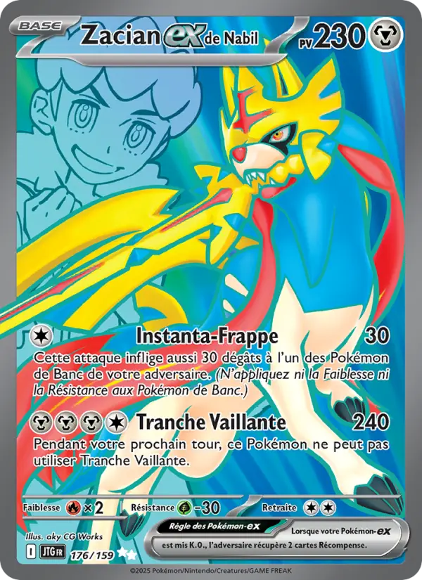 Zacian-ex de Nabil — carte 176 de l’extension Aventures Ensemble