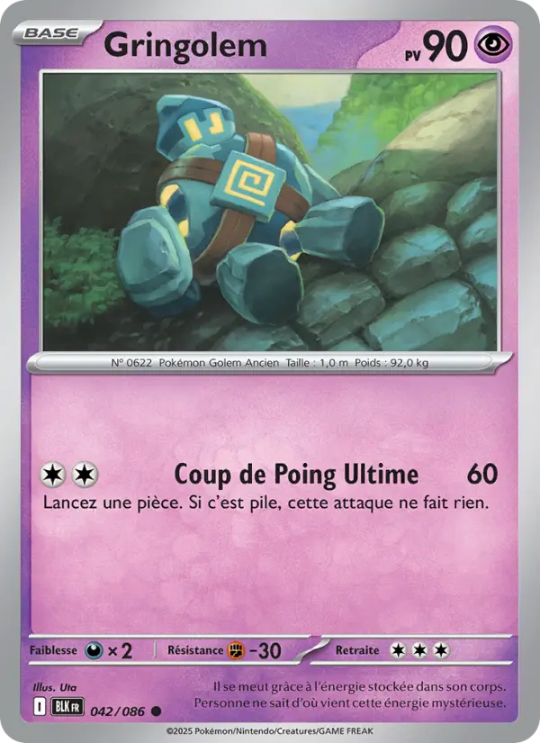Gringolem — carte 042 de l’extension Foudre Noire