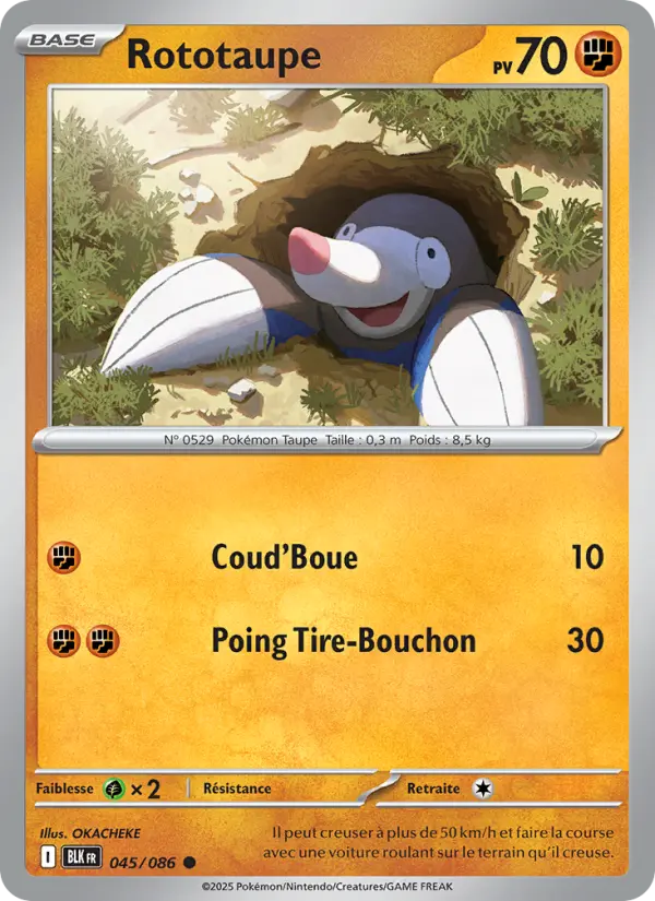 Rototaupe — carte 045 de l’extension Foudre Noire