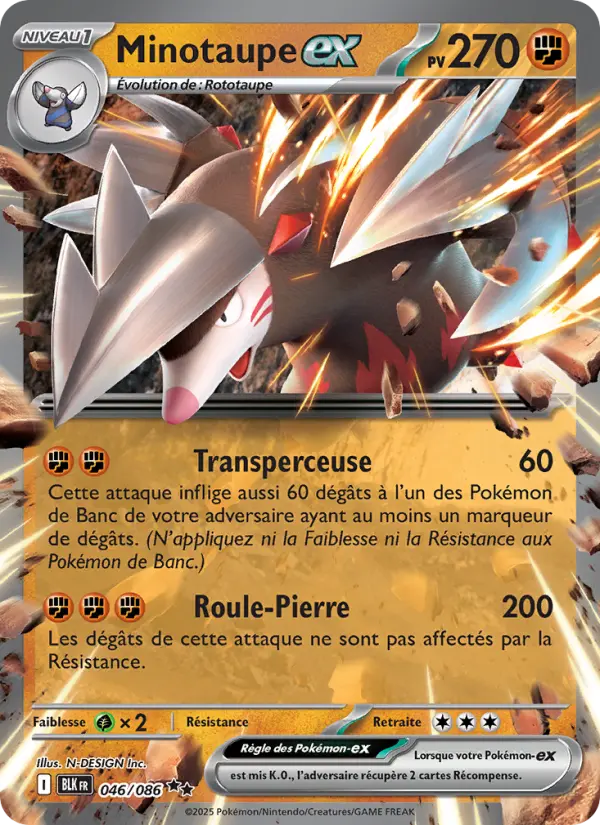 Minotaupe-ex — carte 046 de l’extension Foudre Noire