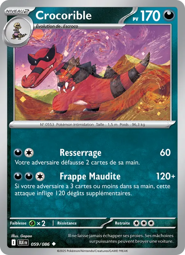Crocorible — carte 059 de l’extension Foudre Noire