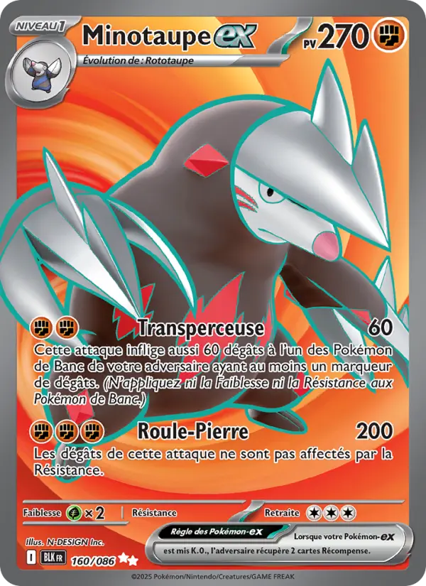Minotaupe-ex — carte 160 de l’extension Foudre Noire