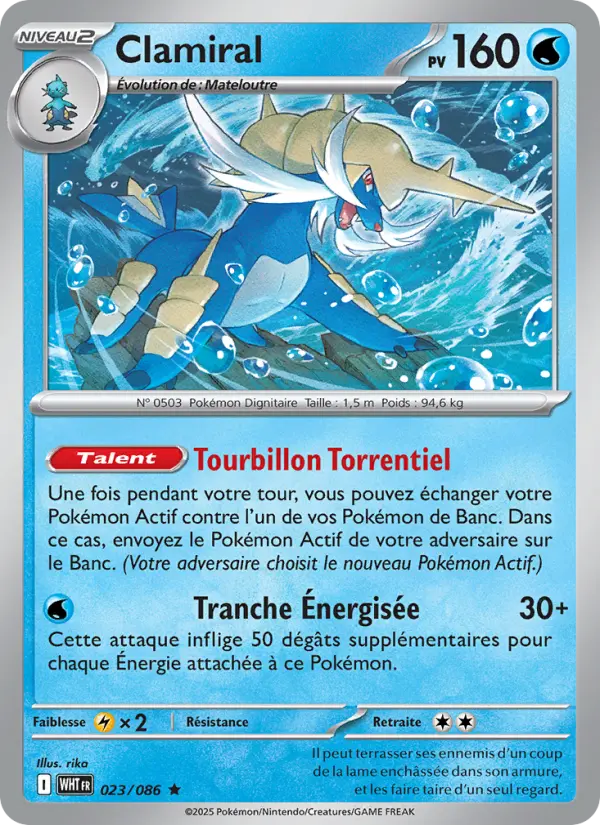 Clamiral — carte 023 de l’extension Flamme Blanche