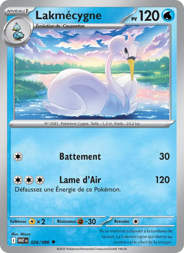 Lakmécygne — carte 026 de l’extension Flamme Blanche